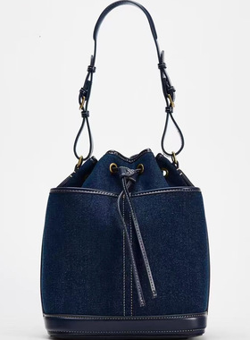 女包新款水桶包单肩斜挎包欧美日韩休闲包小众设计帆布包