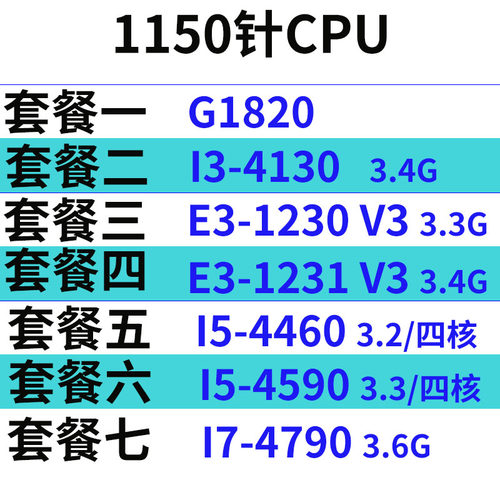 英特尔CPU1150i5-4460