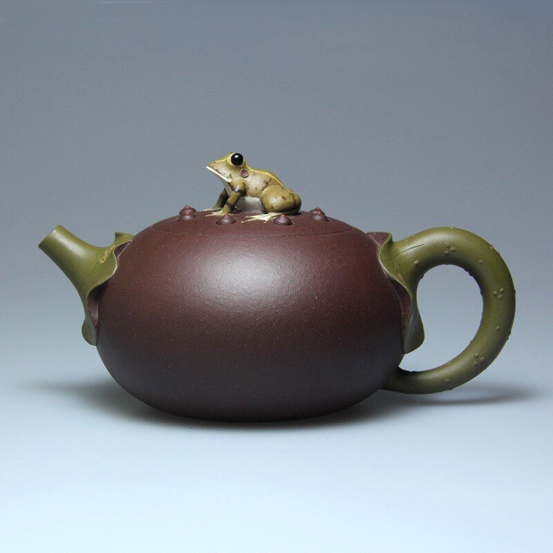 现货名家壶宜兴紫砂壶茗壶轩 实力派高工王杏坤 原矿紫泥荷塘月色