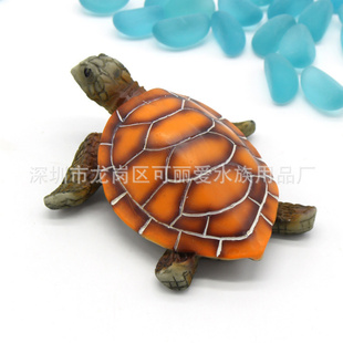 饰海洋主题装 仿真乌龟树脂小乌龟鱼缸水族箱造景装 饰乌龟
