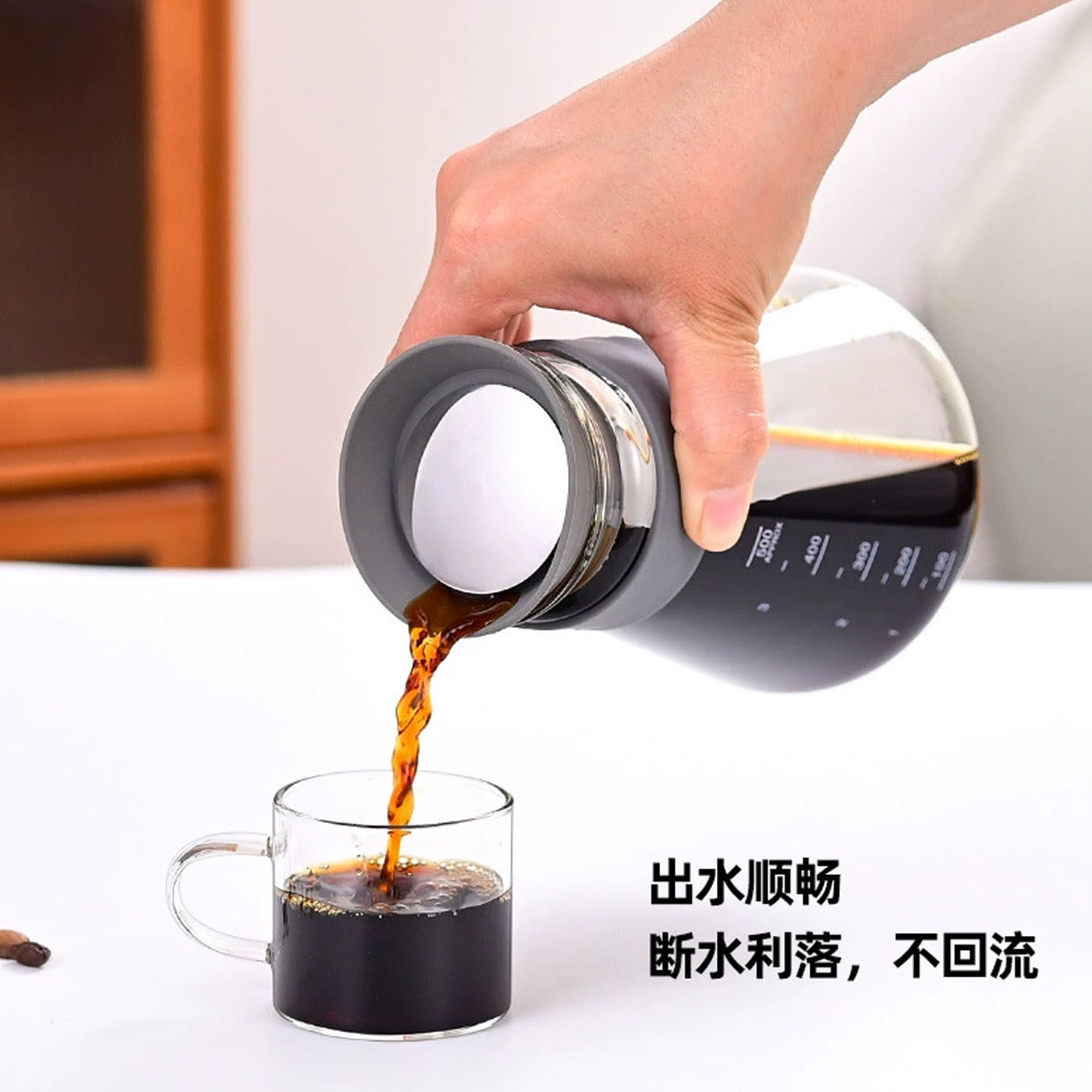 高硼硅玻璃咖啡手冲壶套装滴漏壶不锈钢滤网分享壶水果茶冲泡器具