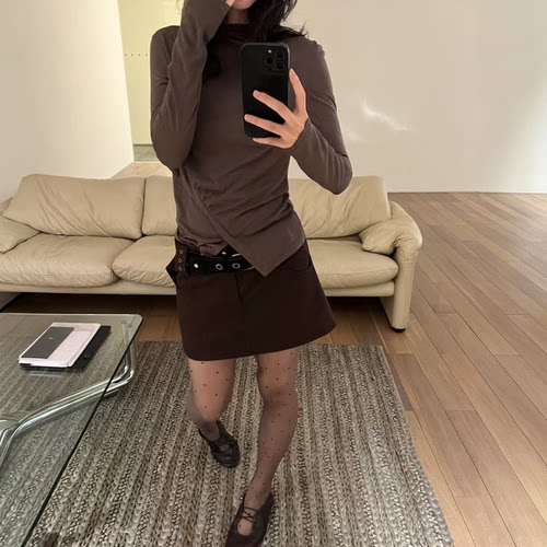 SOI新款复古短裙裤设计辣妹半身裙女4509