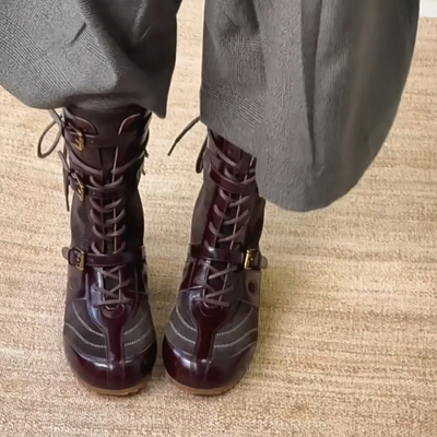 AnOther Project Aureus复古拳击靴休闲中筒运动短靴52051