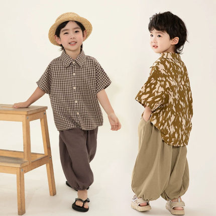 儿童夏季纯棉灯笼裤中小童韩版宽松哈伦裤男童防蚊裤宝宝休闲裤子
