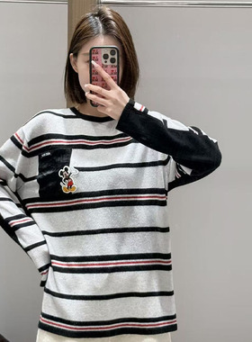 【现货】FIZZFLY | 25冬季设计师品牌新款米琪条纹口袋针织衫