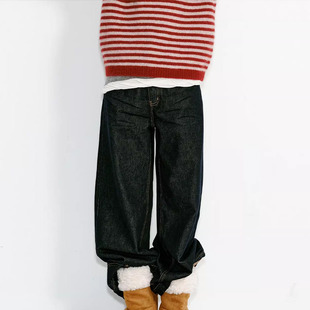 简约休闲复古潮流精致裤 纯棉经典 子 腰头牛仔裤 YANAG原创设计倒装