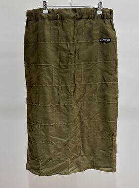 M |现货询价 26设计师品牌春季新款纯色抽绳桑蚕丝半裙