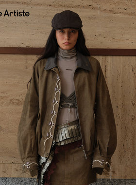 【现货】SHELLE ARTISTE 26春季新款复古撞色微醺吧钩花夹克男女