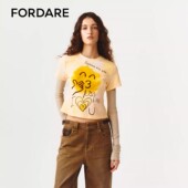 T恤 福蝶26春夏涂鸦感KISS笑脸短袖 现货 FORDARE