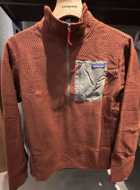 25年巴塔哥尼亚Patagonia R1 Air Zip-Neck半拉链立领抓绒衣 男士