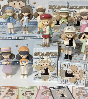 正版现货molinta爆米花妹妹城市漫步系列盲盒可爱女生手办礼物