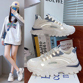 42透气小白鞋 加大码 43厚底休闲运动学生网面老爹鞋 大号40 女鞋