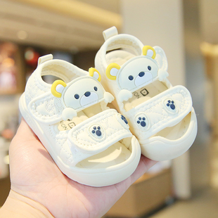 夏季 防滑软底包头魔术贴男女小童鞋 学步鞋 防踢婴儿鞋 新 宝宝凉鞋