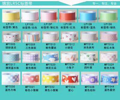 锦宫贴普乐LR5C/LR-RKIC/LR20C房子标签打印机卡通炫彩贴纸TEPRA