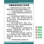 无菌物品存放区工作职责存储取用流程图工作职责牌无菌间操作规范