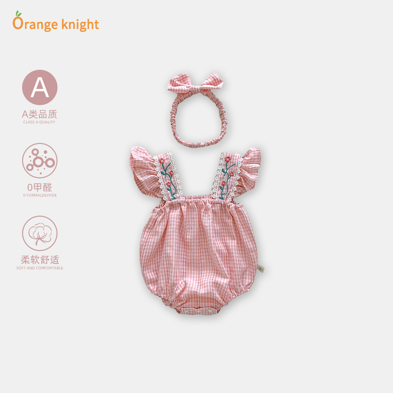 夏季薄款婴儿无袖包屁衣韩版夏天