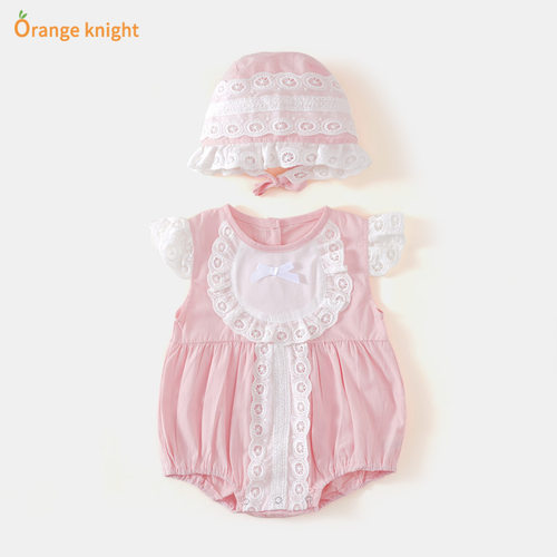 初生婴儿衣服夏女宝宝公主连体衣