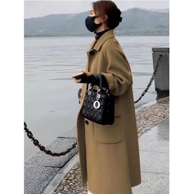 双面羊绒大衣女赫本风中长版年新款高级感羊毛呢子外套秋冬季