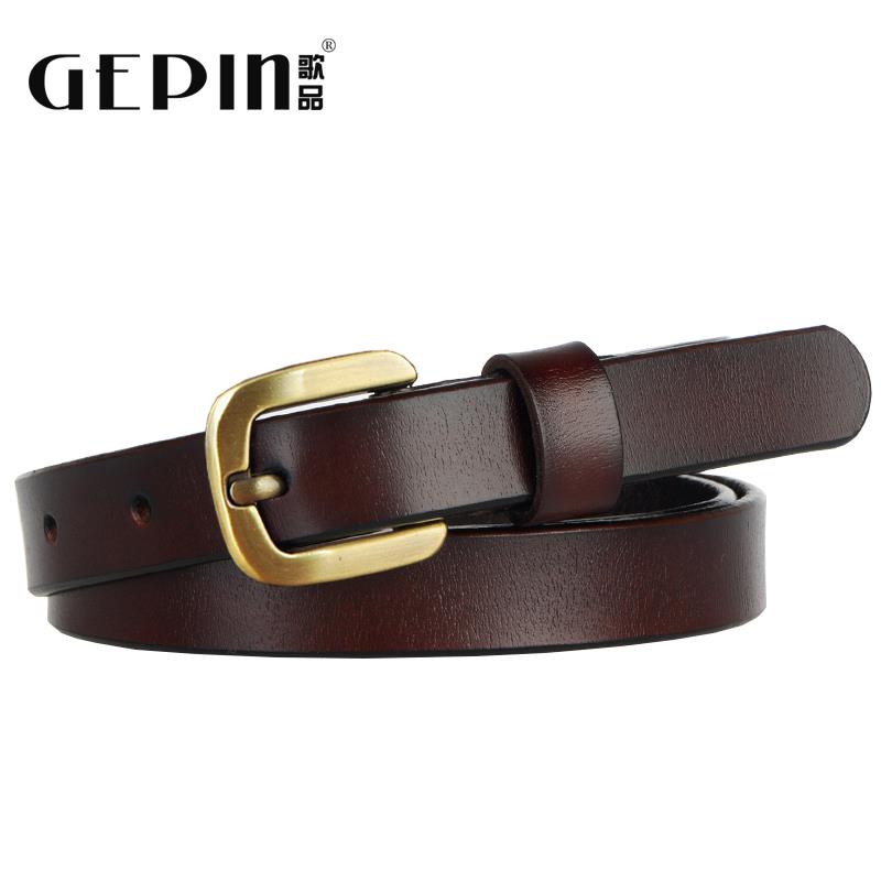 女士皮带百搭配牛仔裤时尚风潮真皮纯牛皮黑色装饰复古细腰带