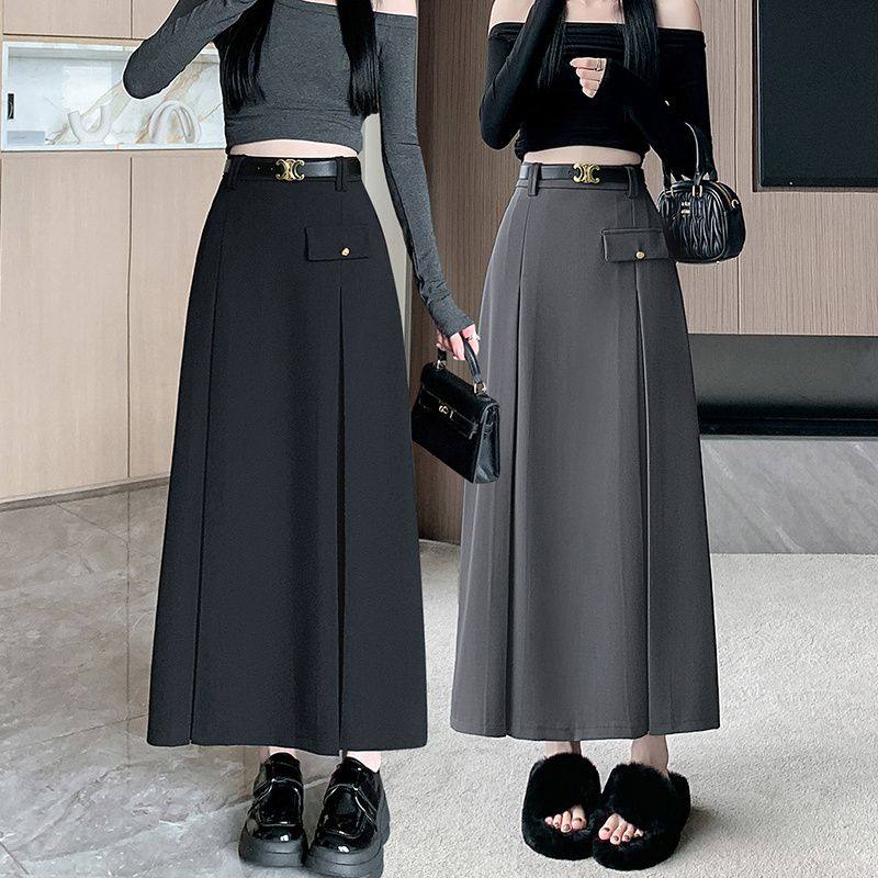 西装半身裙2026春秋薄款百搭高腰韩版中长裙a字修长裙遮胯百褶裙,女装/女士精品,大码半身裙,淘宝优惠券,粉丝福利购,淘宝优惠卷