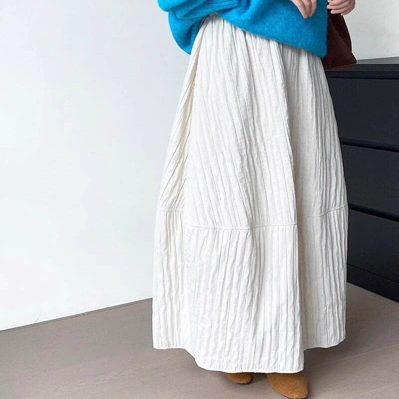 日系2025新款文艺复古中长半身裙