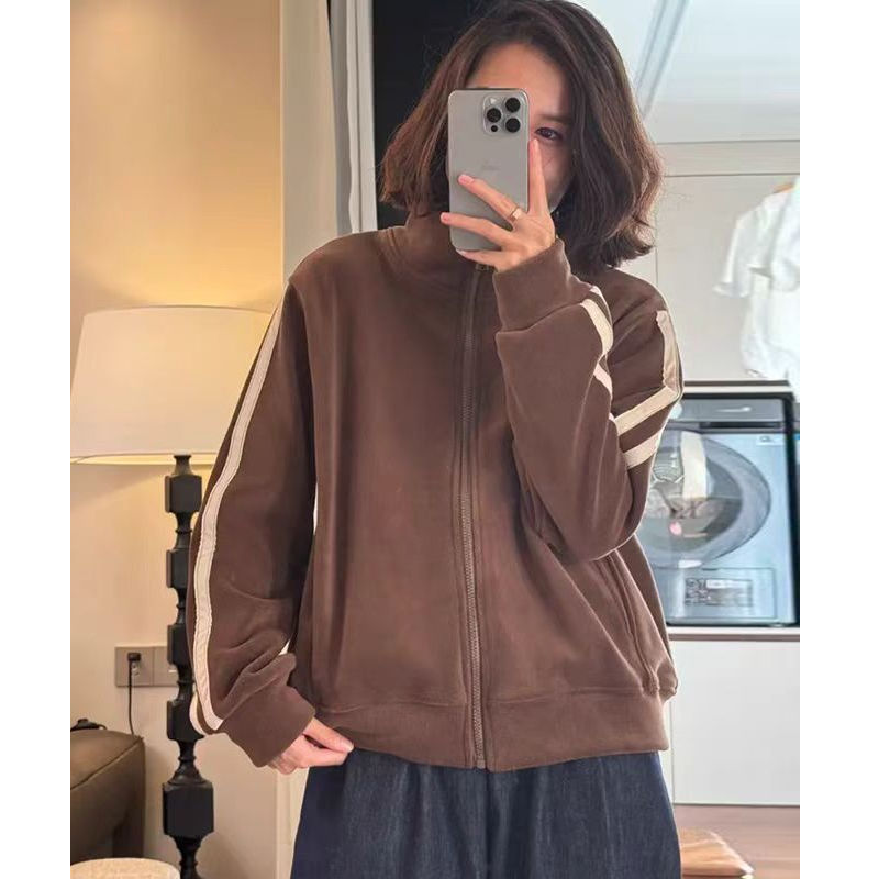 简约常规德绒休闲卫衣开衬