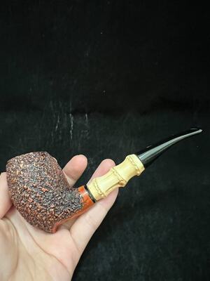 意大利Pascucci帕斯库奇 手工竹节石楠木烟斗 麻面竹节橡果斗型
