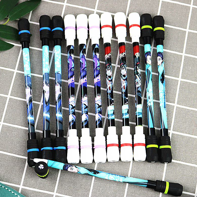 刺客伍六七网红彩灯笔转笔发光转转笔小学生中性笔魔刀千刃中性笔