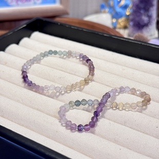 贝奇手作·渐变闪闪萤石 绝美！切面小米珠叠戴神器 超精致学习运