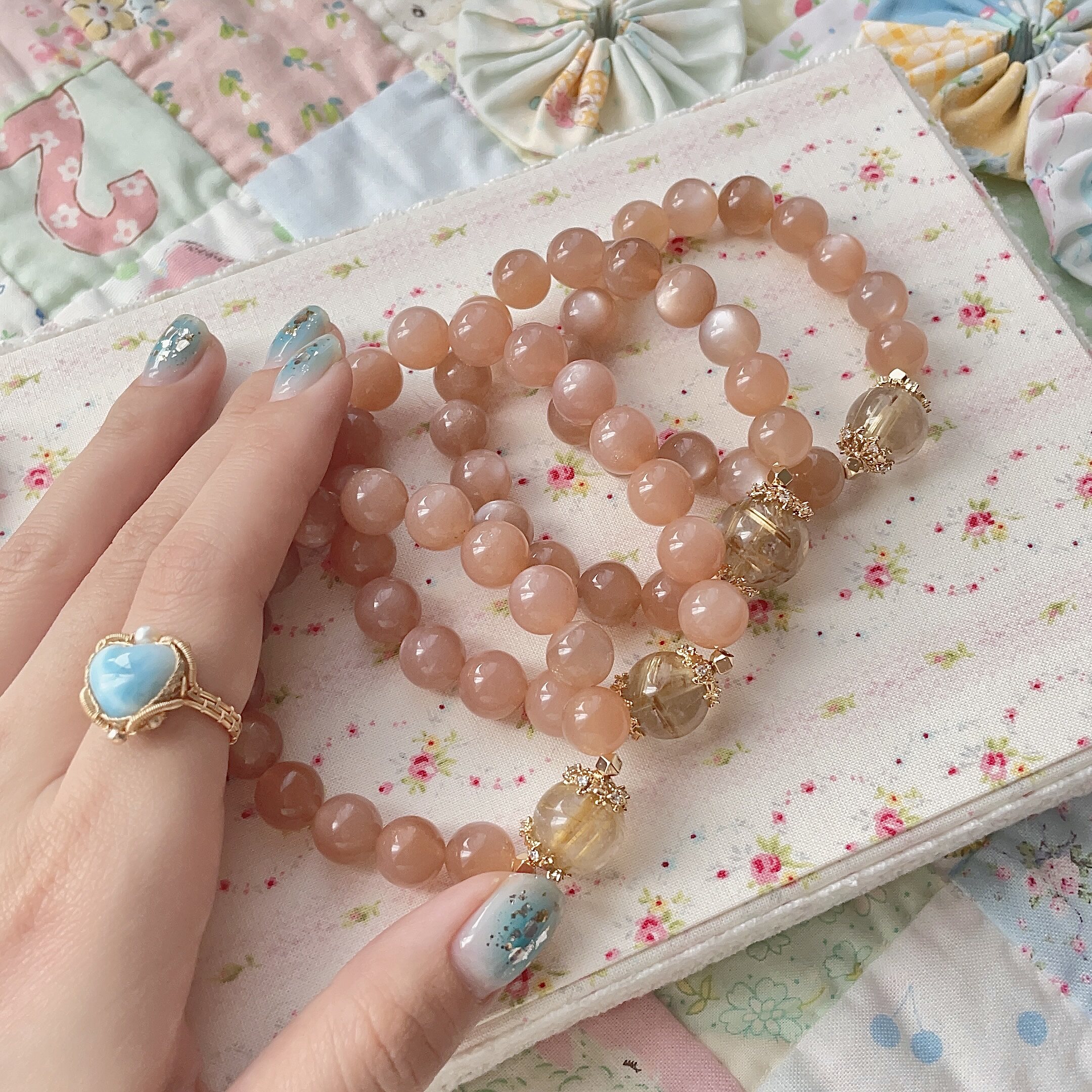 贝奇手作:戴上就会元气满满的 太阳石! 搭配吸金的 金发晶