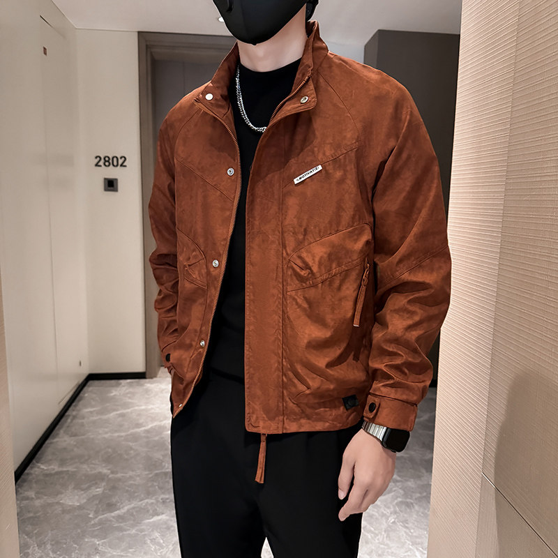 新款男士休闲暗花夹克立领拉链外套JK26811-P115,男装夹克,星座304B