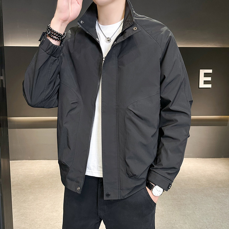 新款男士简约立领夹克拉链外套JK3076-P78,男装夹克,星座304B