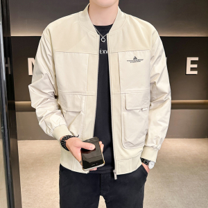 新款男士休闲夹克拉链棒球服小外套JK3016-P80图片