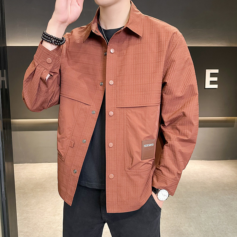 新款男士翻领休闲百搭夹克小外套JK3023-P88,男装夹克,星座304B
