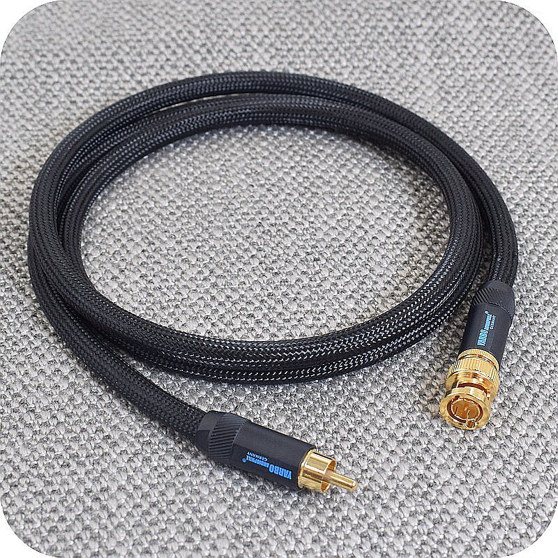 高清HiFi发烧级莲花同轴线RCA转RCA数字音频BNC转BNC转RCA音频线