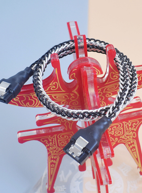 单晶铜镀银HIFI PC发烧级sata线双向传输机械固态硬盘电脑高速SATA3数据线sata3.0固态硬盘数据线硬盘串口线