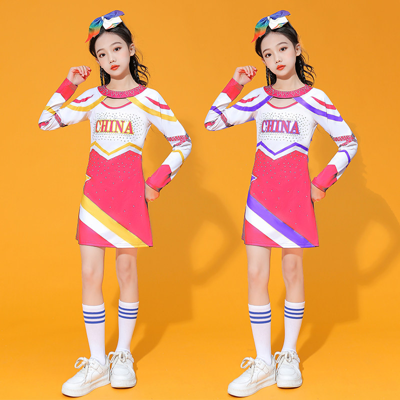 六一新款啦啦队队服舞蹈服装儿童