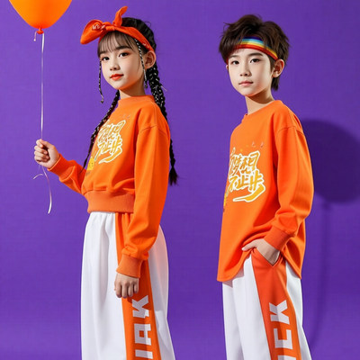 儿童啦啦队演出服秋季小学生运动