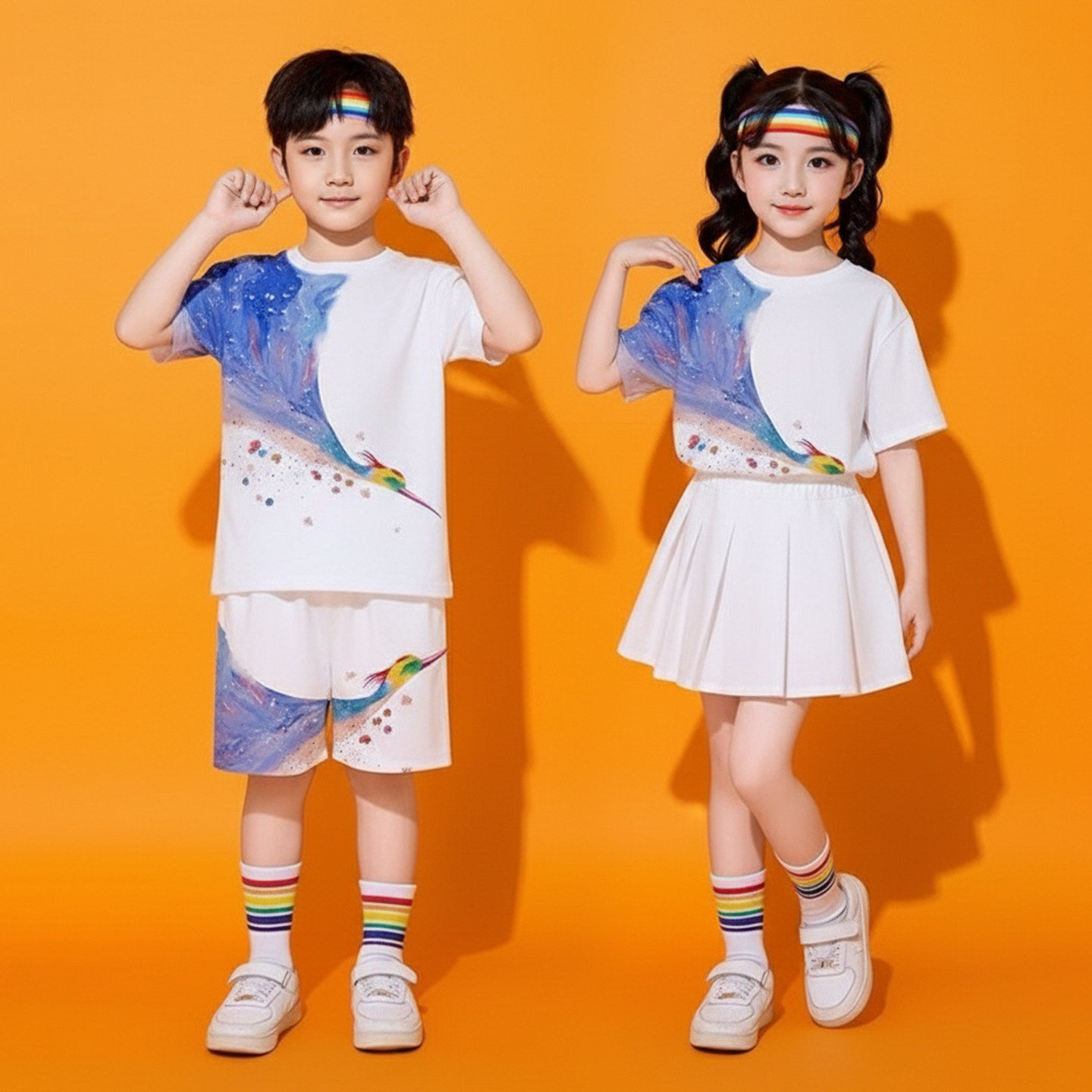 儿童小学生啦啦队服装秋季幼儿园拉拉队潮服运动会开幕式演出班服