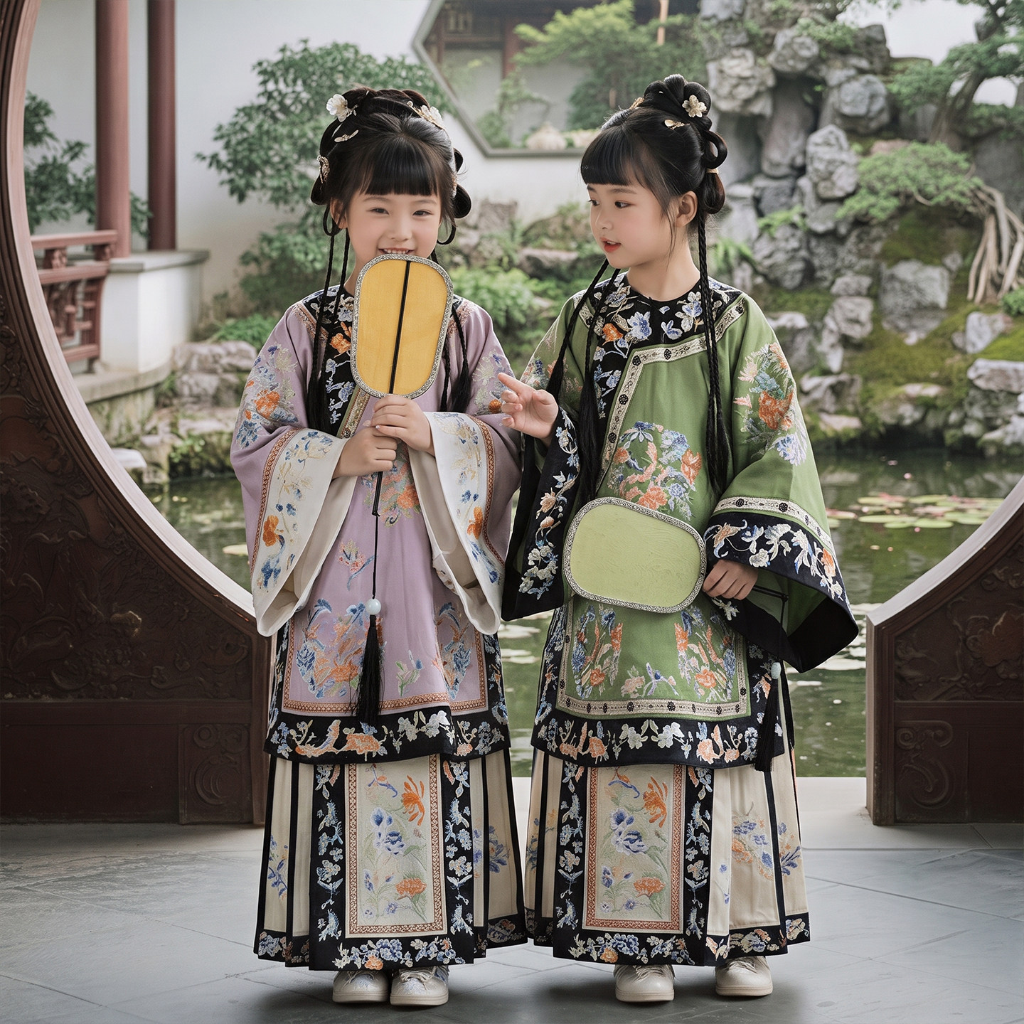 女童汉服清汉女格格服清朝旗装
