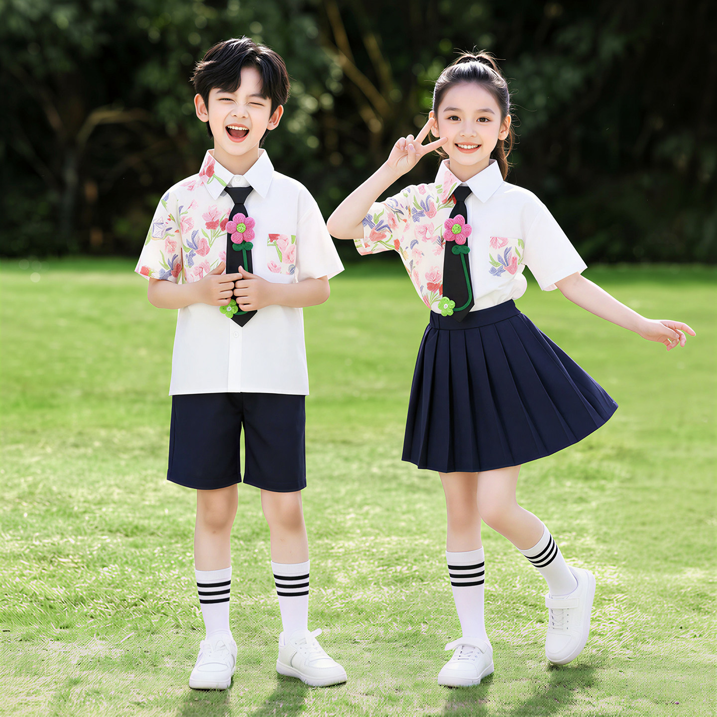 六一儿童节表演服小学生啦啦队舞蹈朗诵合唱演出服幼儿园毕业服装