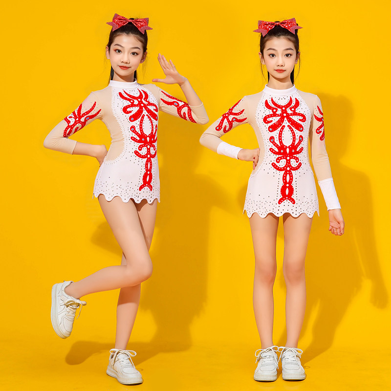 儿童啦啦操服装专业啦啦队比赛服健美操衣服女表演服幼儿园舞蹈服
