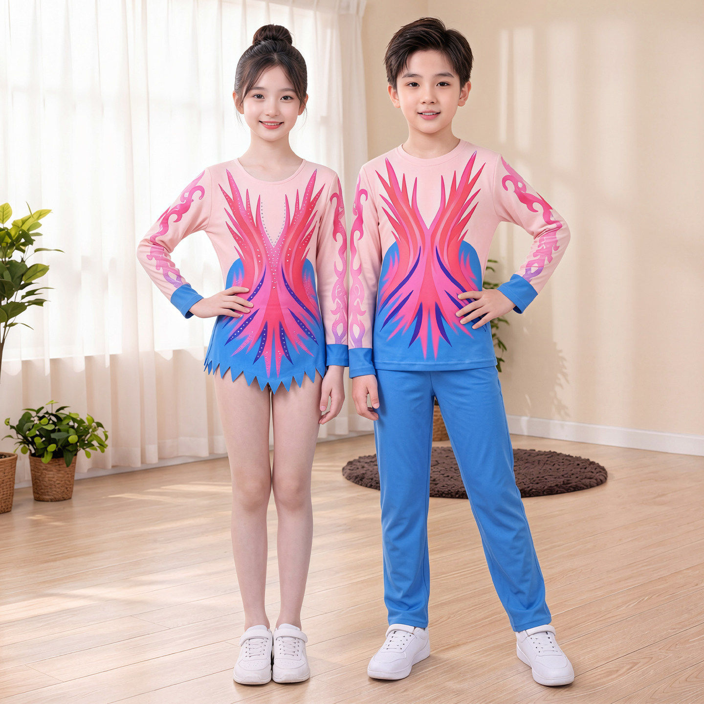 儿童艺术体操服装竞技健美比赛服