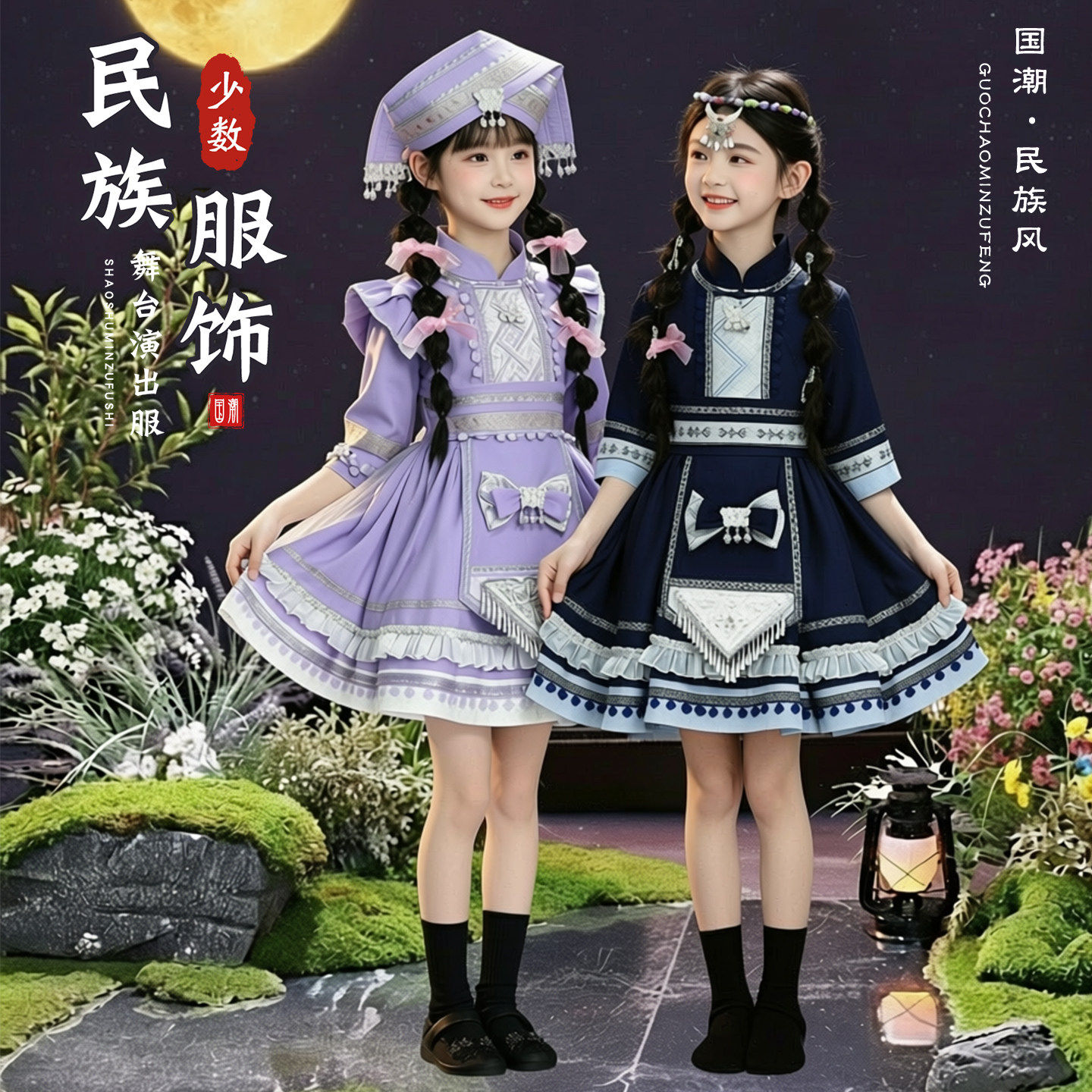 六一56个少数民族服装儿童女童男