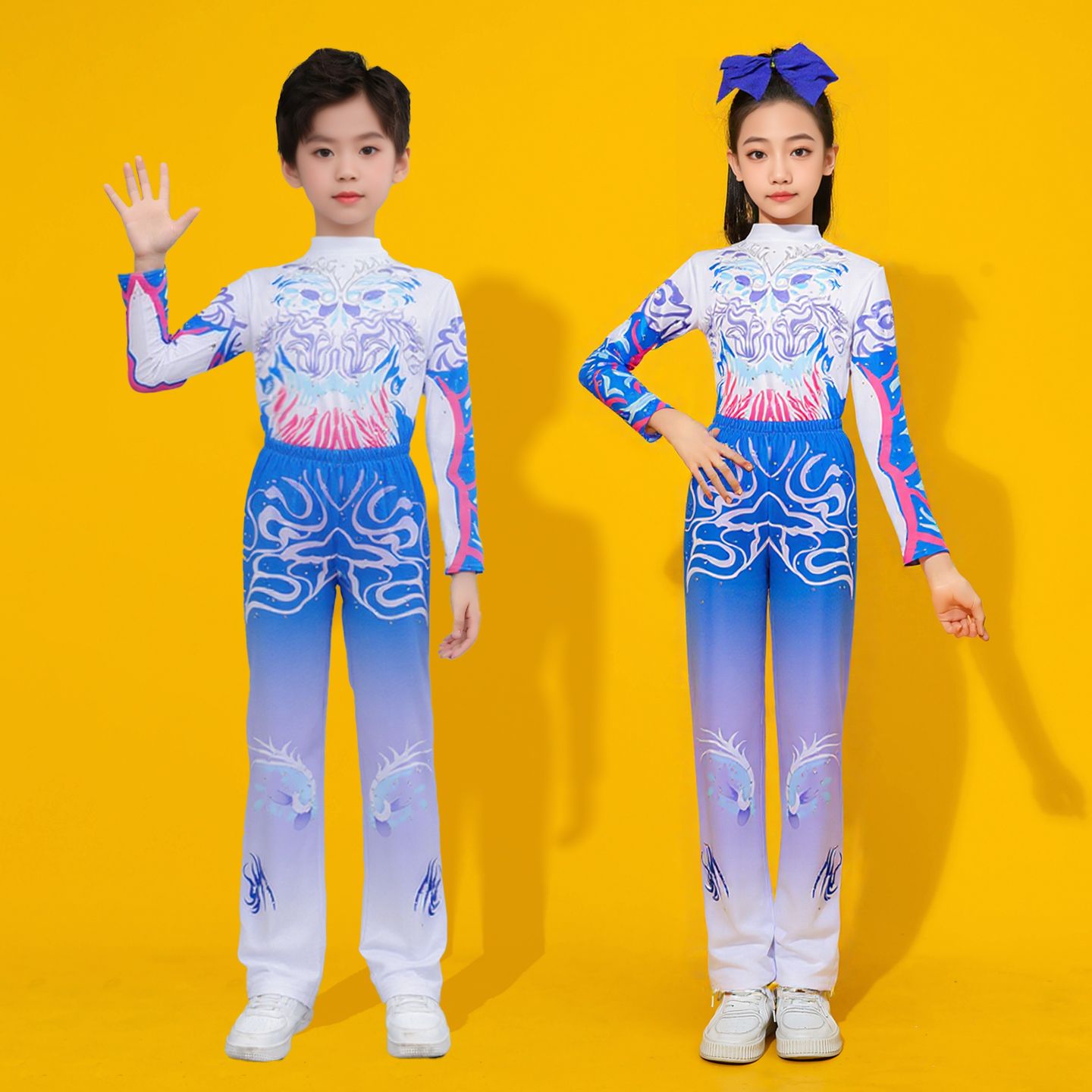 儿童啦啦操服装专业啦啦队比赛服健美操衣服女表演服幼儿园舞蹈服