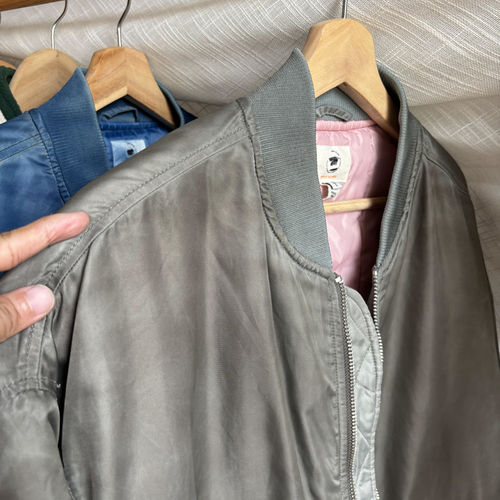 压轴牛货！扎染水洗 做旧男女MA1棒球飞行夹克外套棉服衣秋冬