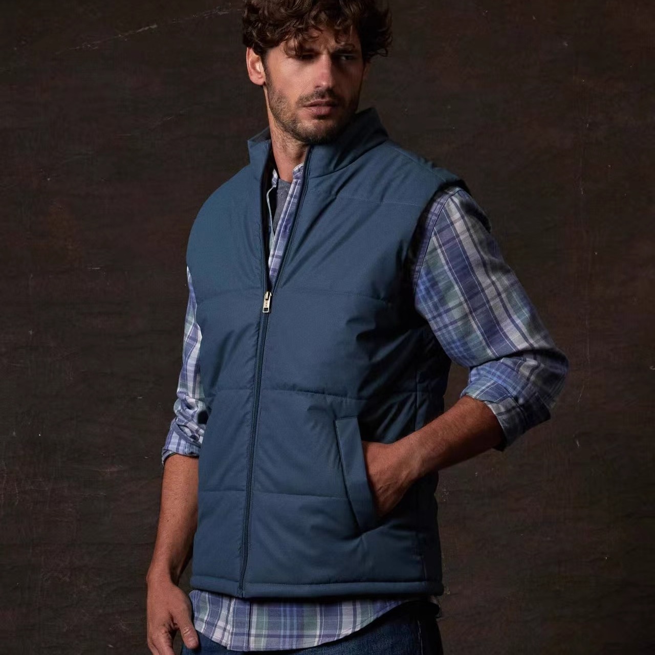 加厚羊羔绒！保暖经典复古纯色秋冬男式马甲立领棉服衣背心有大码