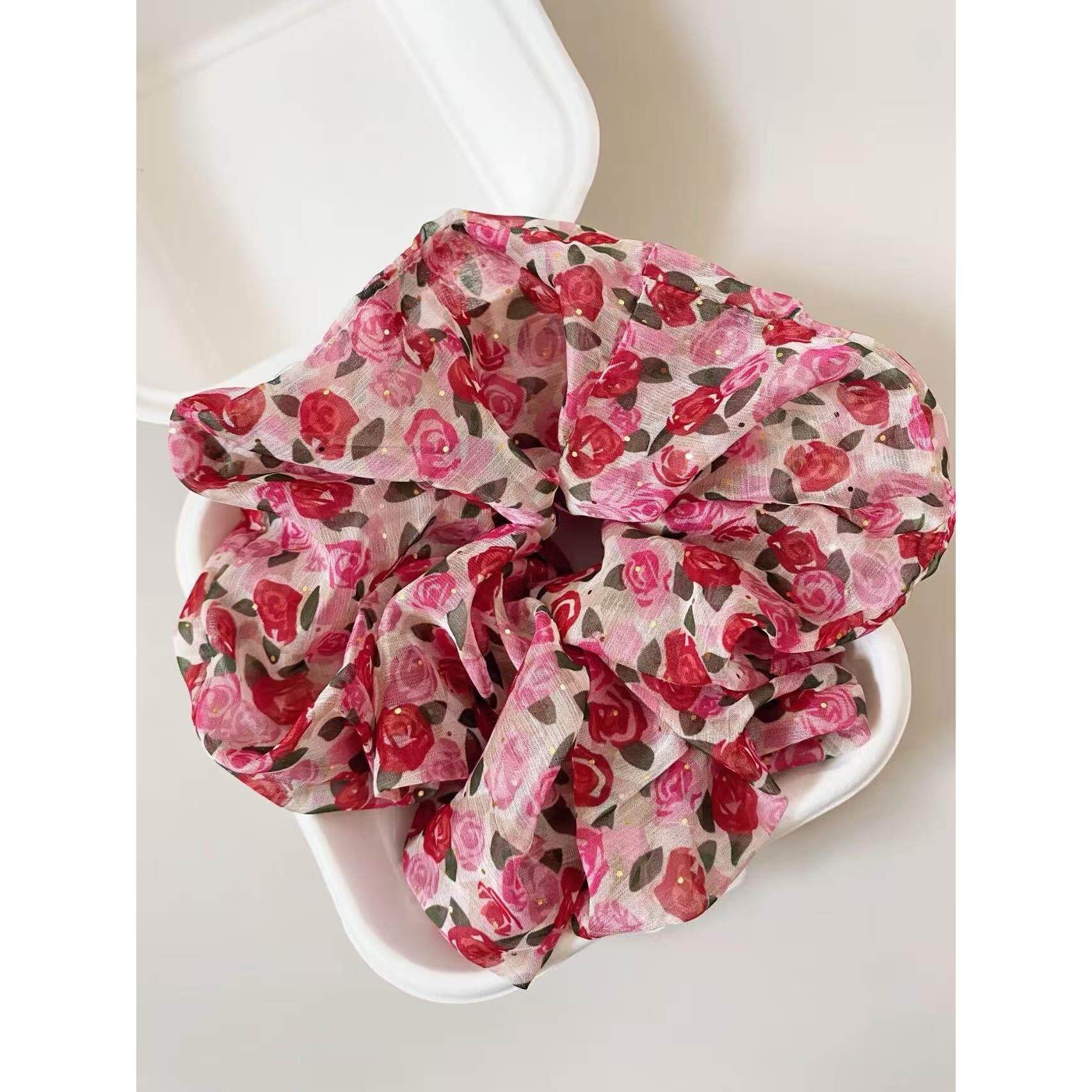 【笑笑家】2025时尚潮流樱桃图案大肠发圈（建议干洗）P0147