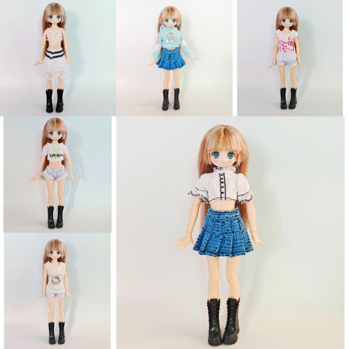 azone1/6分xs体娃娃光魇双休娃娃合穿千禧辣妹亚文化y2k换装娃衣