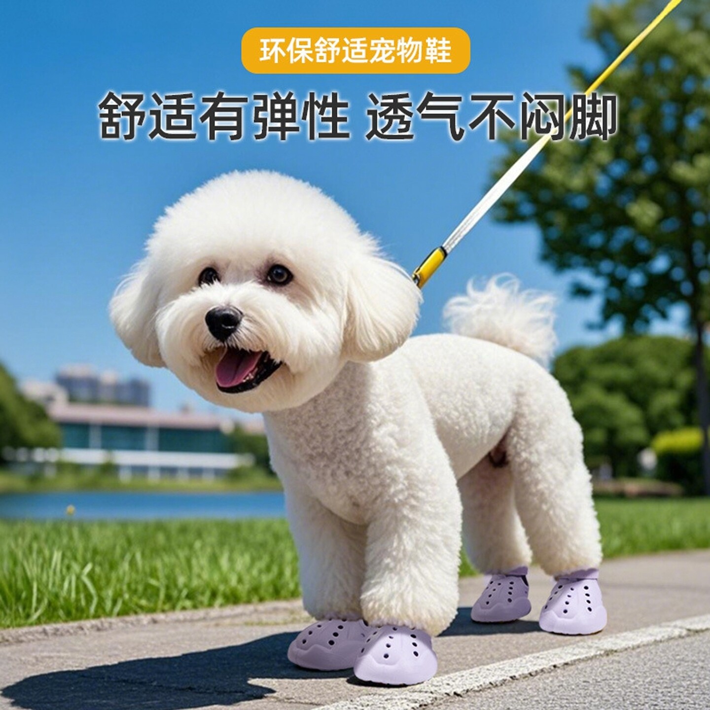 狗狗凉鞋户外透气网鞋小型大型犬泰迪金毛跑步洞洞柔软舒适宠物鞋